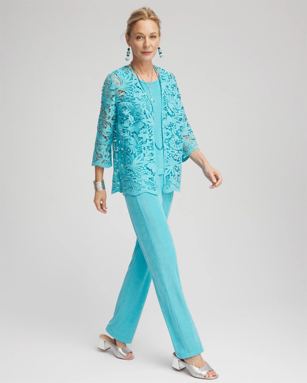 ジャケット・アウター MEDI LACE EMBROIDERY COLLAR JACKET leaf-embroidery-zip-up-jacket-